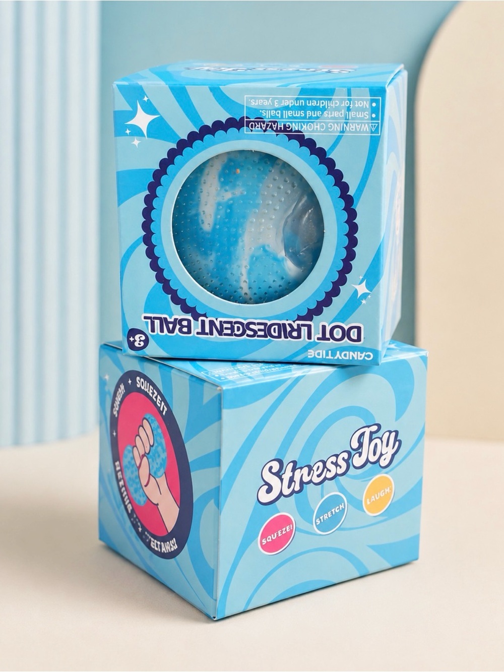 Stress Toy Dot Iridescent Ball - Blue